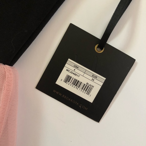 ModCloth cocktail dress. Black & pink. Size 4. - Picture 2 of 4